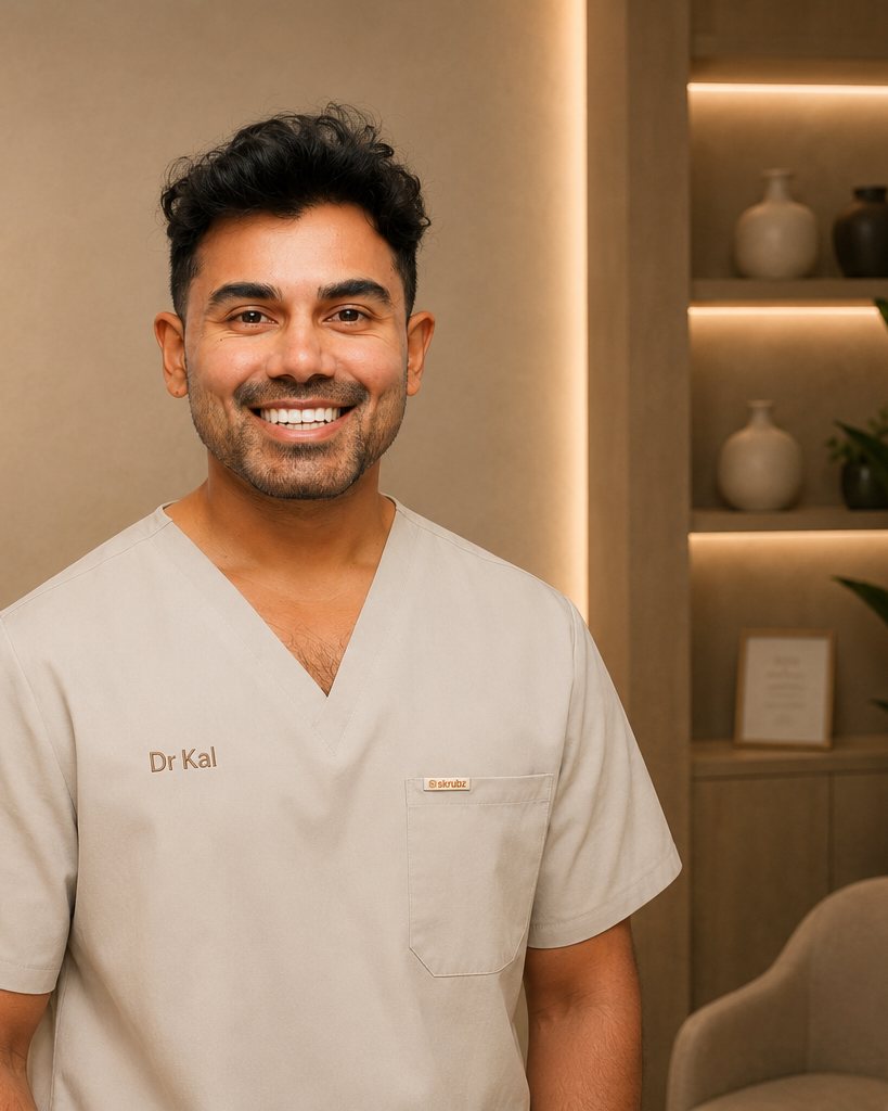 Dr Kalpesh Prajapat, founder of LUSSO Dental, in the clinic reception